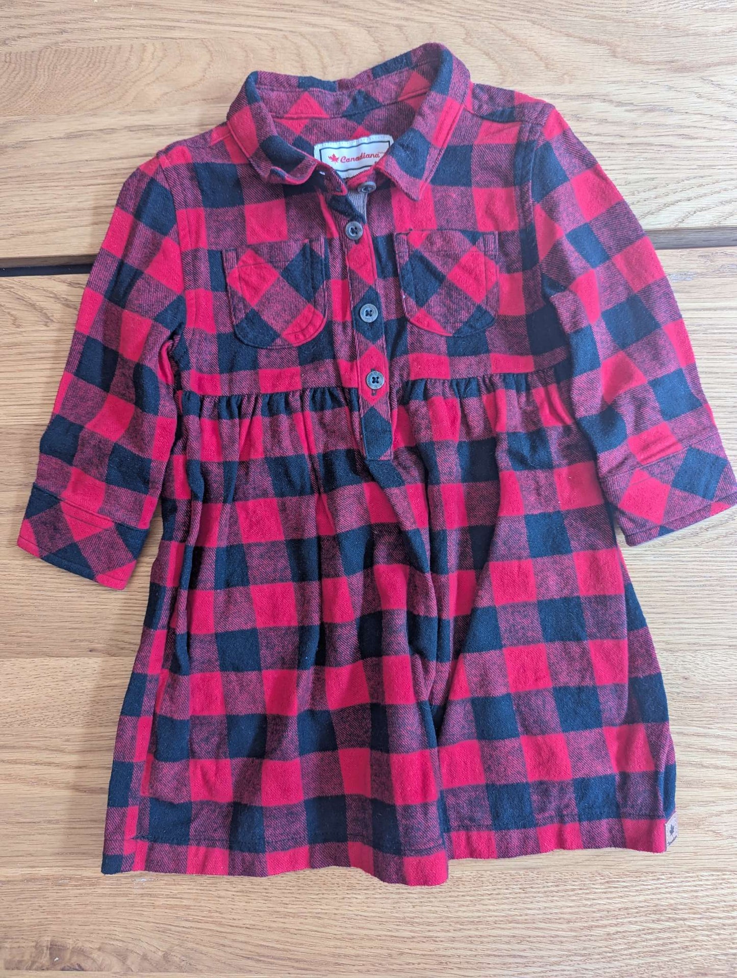 Flannel Plaid Dress, Kids 24 Month (18-24M)
