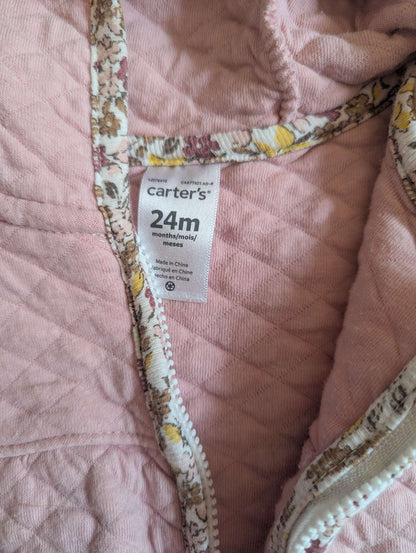 Pink Quilted Fleece Jacket, Kids 24 Month (18-24M)