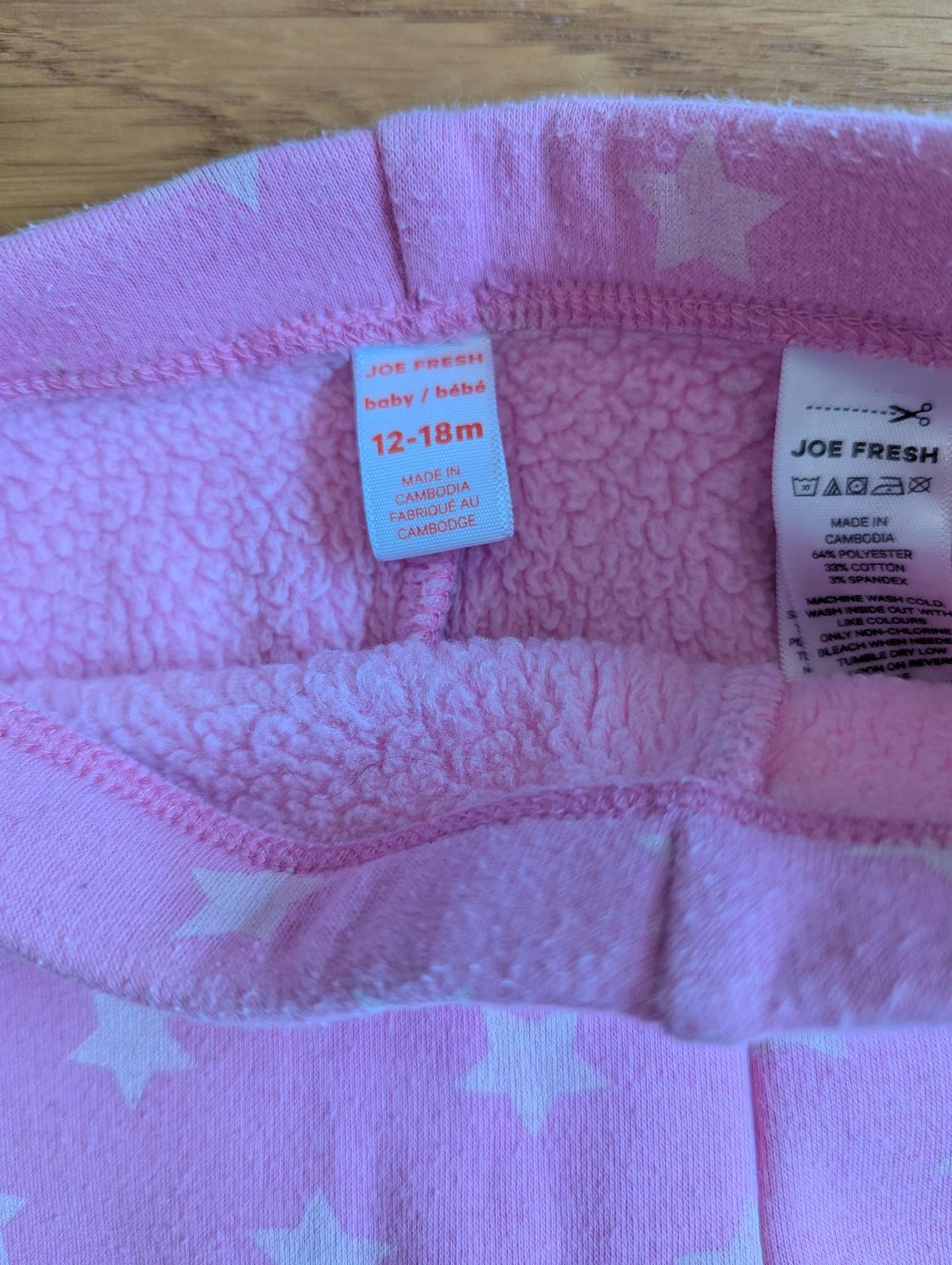 Pink Fleece Leggings, Kids 18 Month (12-18M)