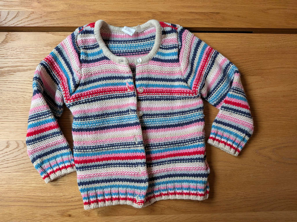 Strip Knit Cardigan, Kids 24 Month (18-24M)