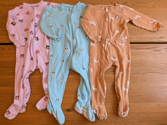 Onesie Pajama Trio, Kids 24 Month (18-24M)