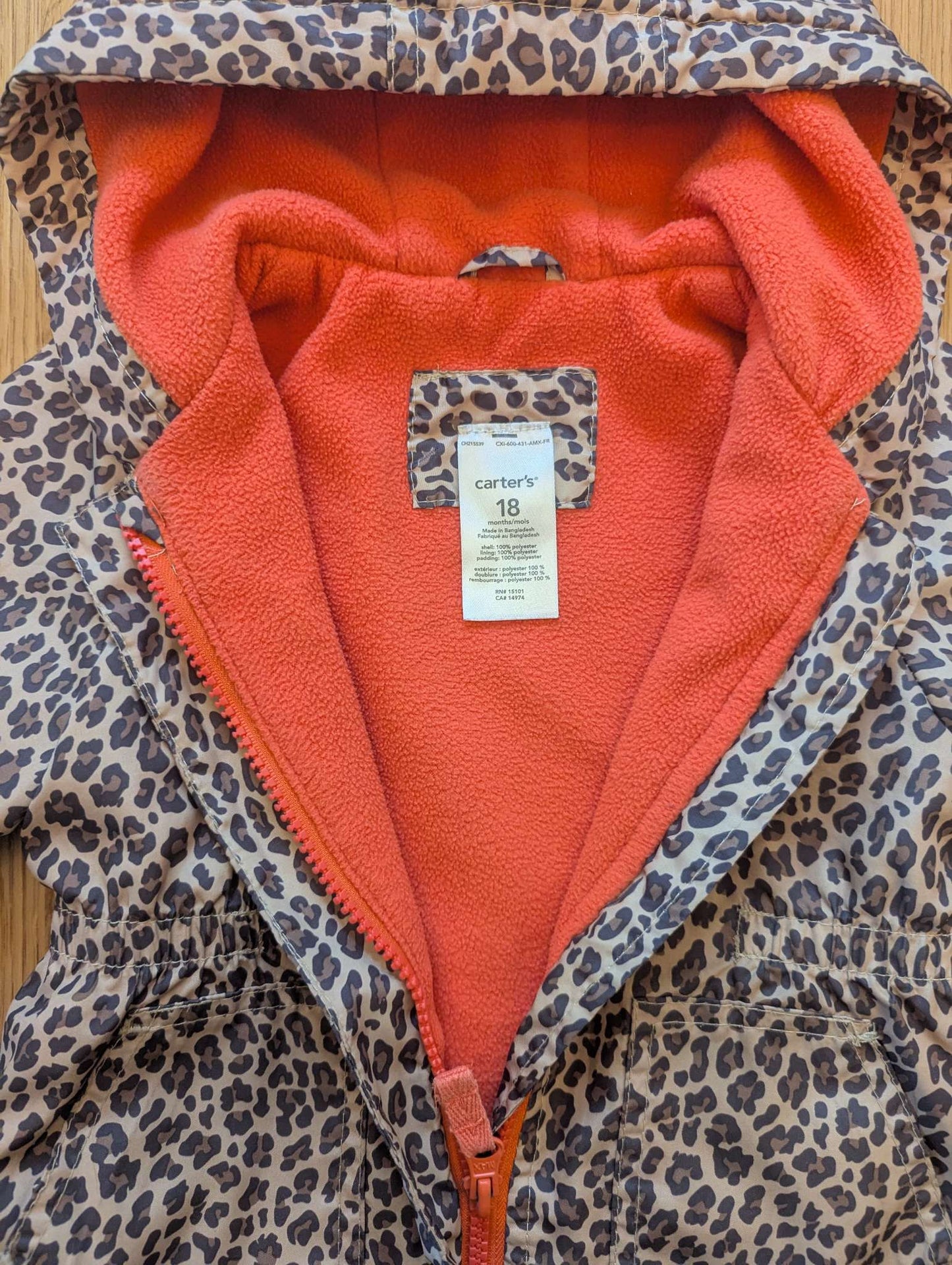 Leopard Print Coat 18 Mth, Kids 18 Month (12-18M)