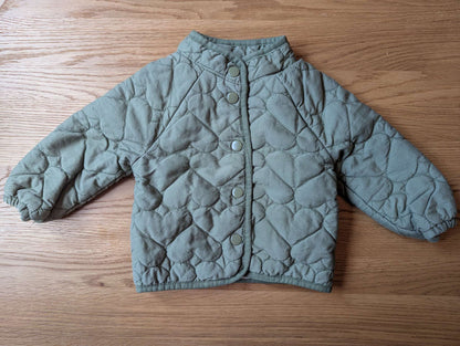 Green Heart Quilted Jacket, Kids 12 Month (9-12M)