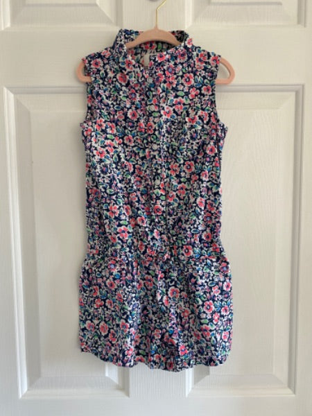 Floral Collared Shortsleeved Dress (5) , Kids 5/5T (extra small)