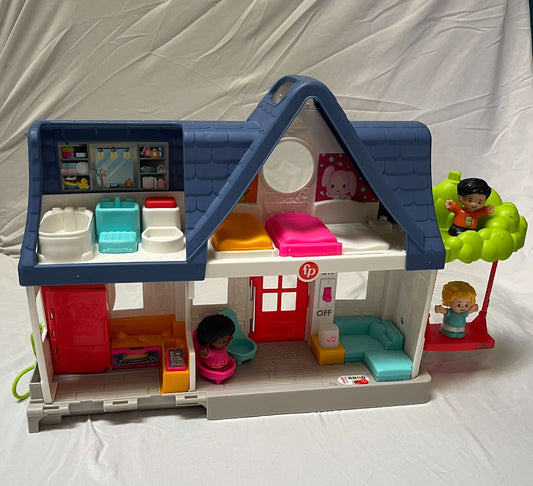 Fisher-Price Little People Toddler Toy Friends Together Play House Pretend Playset with Learning Songs for Preschool Kids Ages 1+ Years
