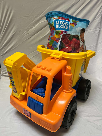 Mega Bloks First Builders Big Building Bag (60 pcs) + Large Dump Truck,