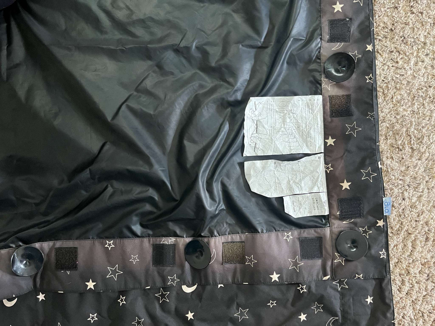 Gro Anywhere Blackout Blind with Stars & Moon Pattern, Large Size, Retails $70 at West Coast Kids