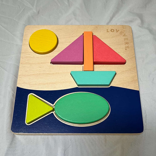 Lovevery Double-Sided Sunny Day Puzzle, Helper Play Kit