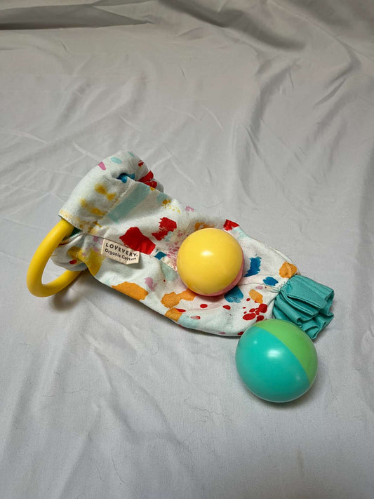 Lovevery Organic Cotton Sensory Pouch + Bonus Balls, Thinker Play Kit