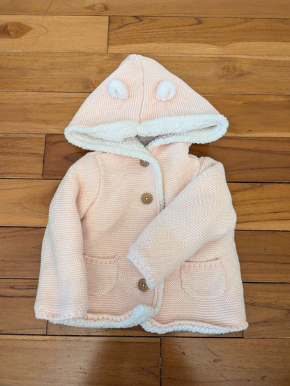 Baby Girl Sherpa Lined Cotton Long-Sleeve Jacket - Pink, Kids 18 Month (12-18M)