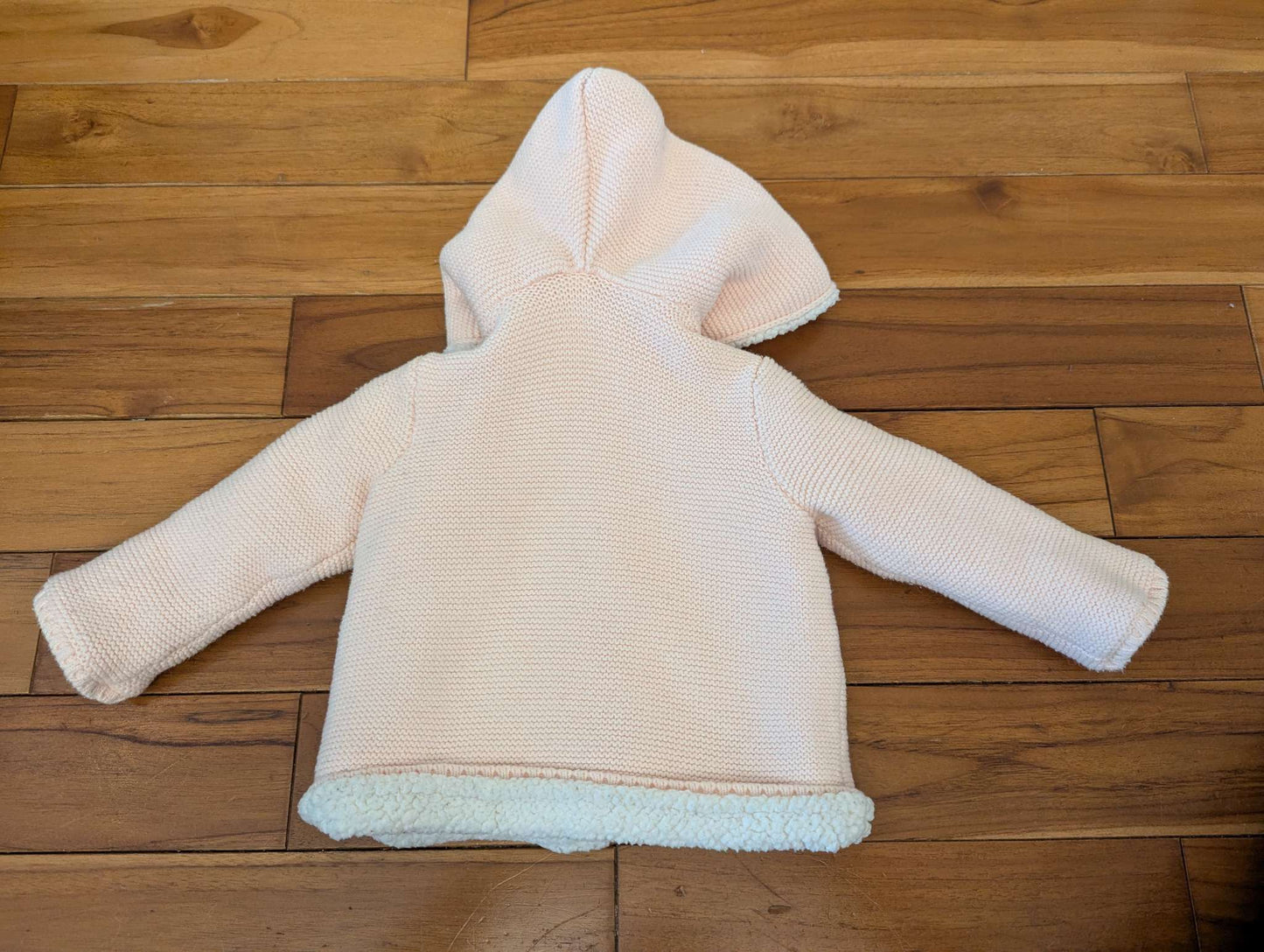 Baby Girl Sherpa Lined Cotton Long-Sleeve Jacket - Pink, Kids 18 Month (12-18M)