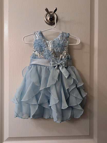 'American princess' blue sequin dress 18m, Kids 18 Month (12-18M)