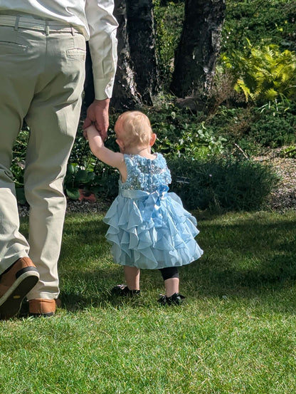 'American princess' blue sequin dress 18m, Kids 18 Month (12-18M)