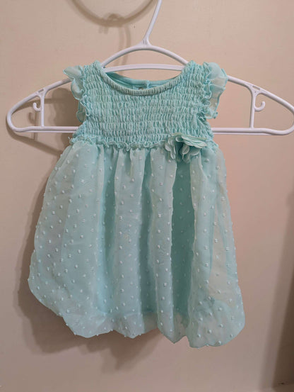 Turquoise dress, 3-6m , Kids 6 Month (3-6M)