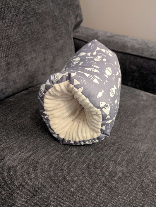 Cozy cradle pillow, fish design