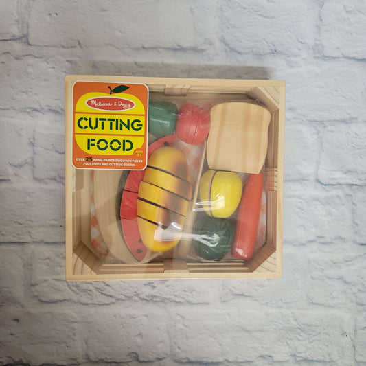 Melissa and Doug Cutting Food Play Set, Wooden, NEW