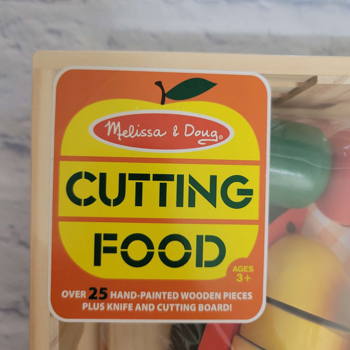 Melissa and Doug Cutting Food Play Set, Wooden, NEW