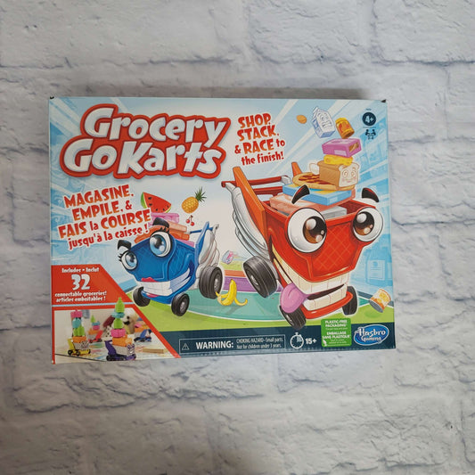 Grocery Go Karts Board Game for Preschoolers and Kids Ages 4 and Up, 2-4 Players, New