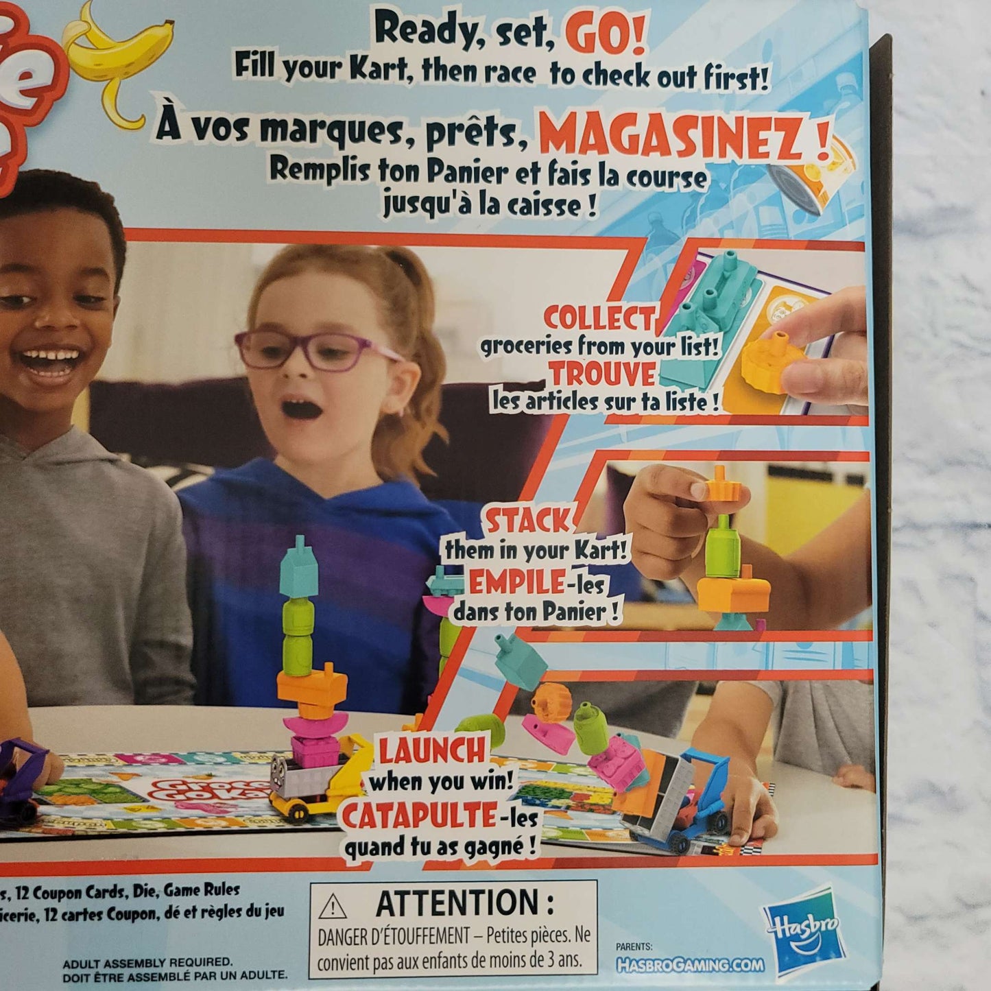 Grocery Go Karts Board Game for Preschoolers and Kids Ages 4 and Up, 2-4 Players, New