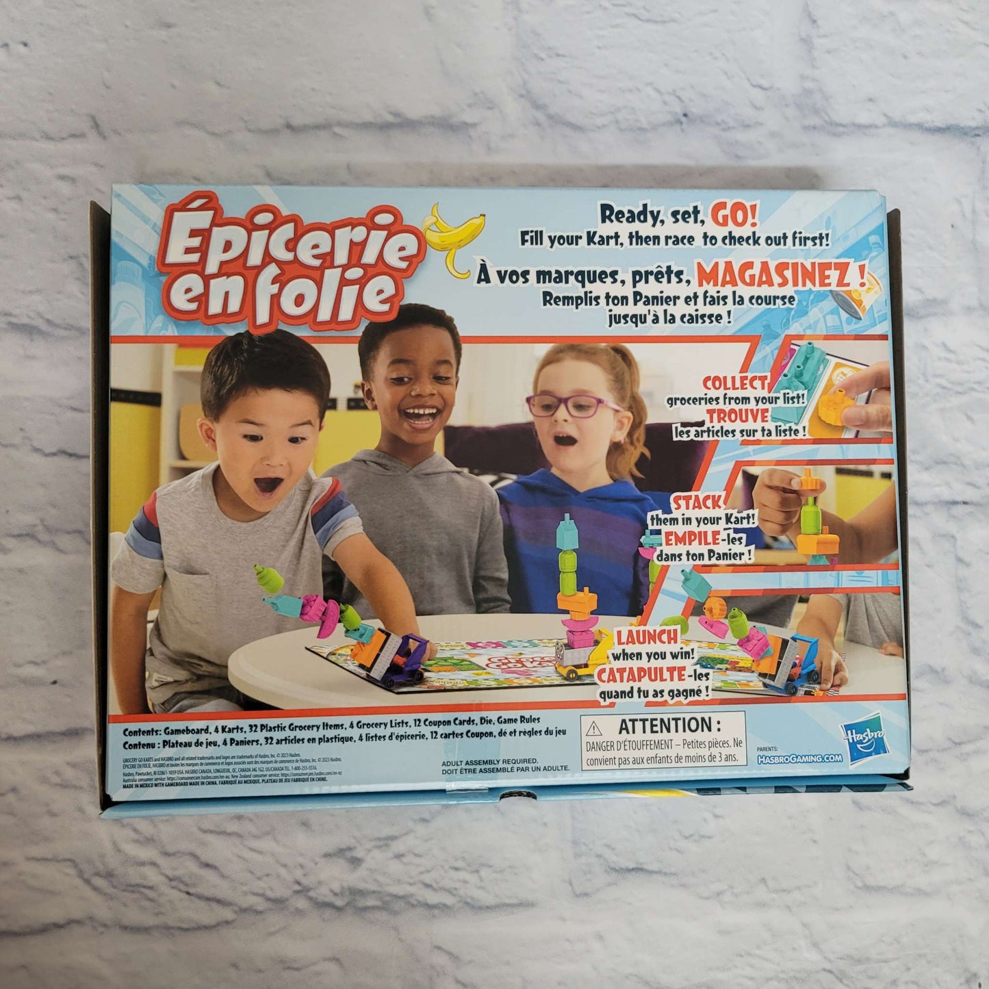 Grocery Go Karts Board Game for Preschoolers and Kids Ages 4 and Up, 2-4 Players, New