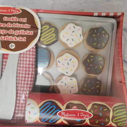 Melissa & Doug Slice and Bake Wooden Cookie Play Food Set, NEW