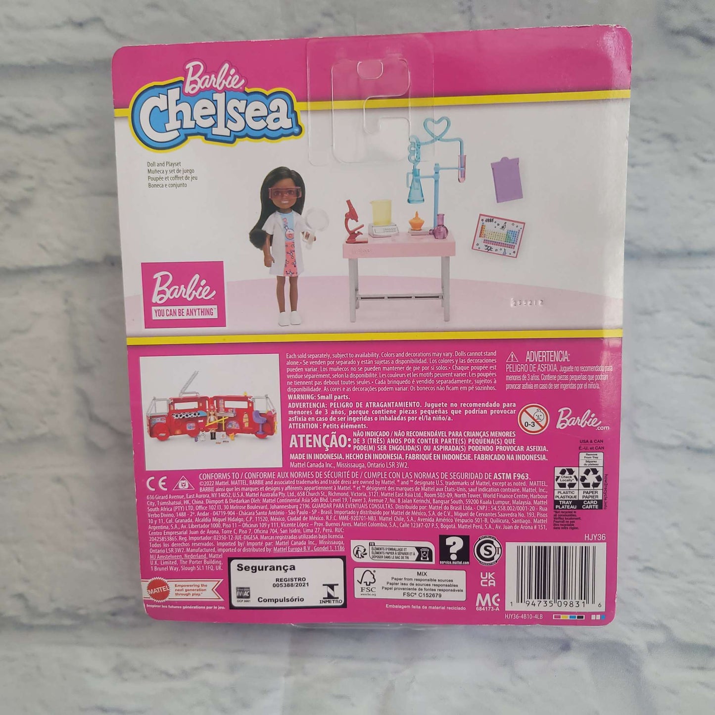 Barbie Chelsea Doll, Can Be Scientist Playset, 3+, NEW