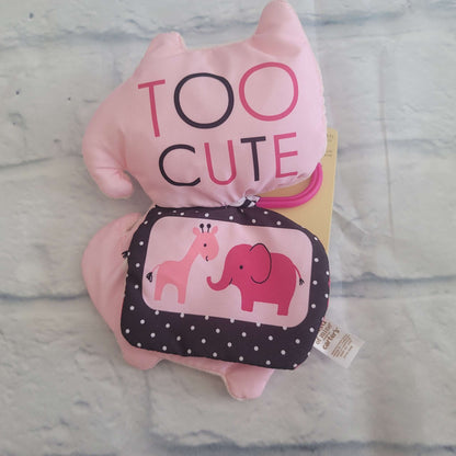 Carter's Soft Toy Bundle, Elephant Musical Pull Toy and Elephant Soft Crinkle Hanging Book, 0+, NEW