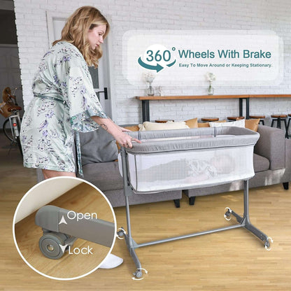 TCBunny 2-in-1 Baby Bassinet Sleeper, Adjustable Portable Crib Bed, VGUC, MRSP $199.99