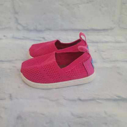 Toms Mesh Slip on Shoes, Pink, Size 3 Toddler, EUC, Shoes 3 (Baby: 0-12 mth)