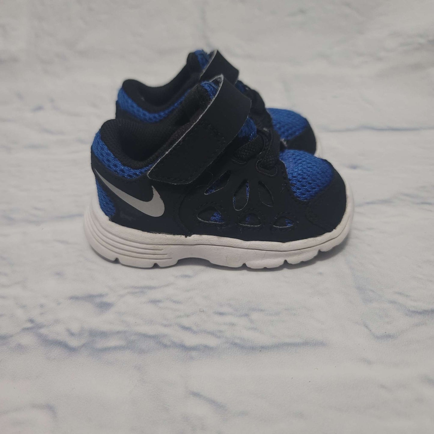 Nike Mesh Sneakers, Black/Blue, Size 3 Toddler, VGUC, Shoes 3 (Baby: 0-12 mth)