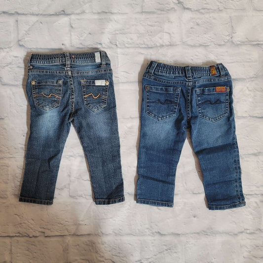 7 For All Mankind SkinnyJeans Bundle, Blue, VGUC, 12 Months, Kids 12 Month (9-12M)