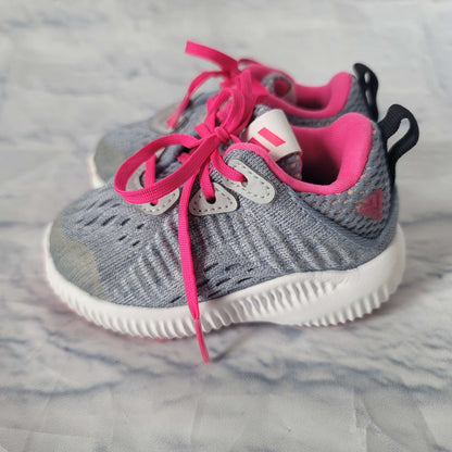 Adidas Sneakers, Grey/Pink, Size 4 Toddler, EUC, Shoes 4 (Baby: 0-12 mth)