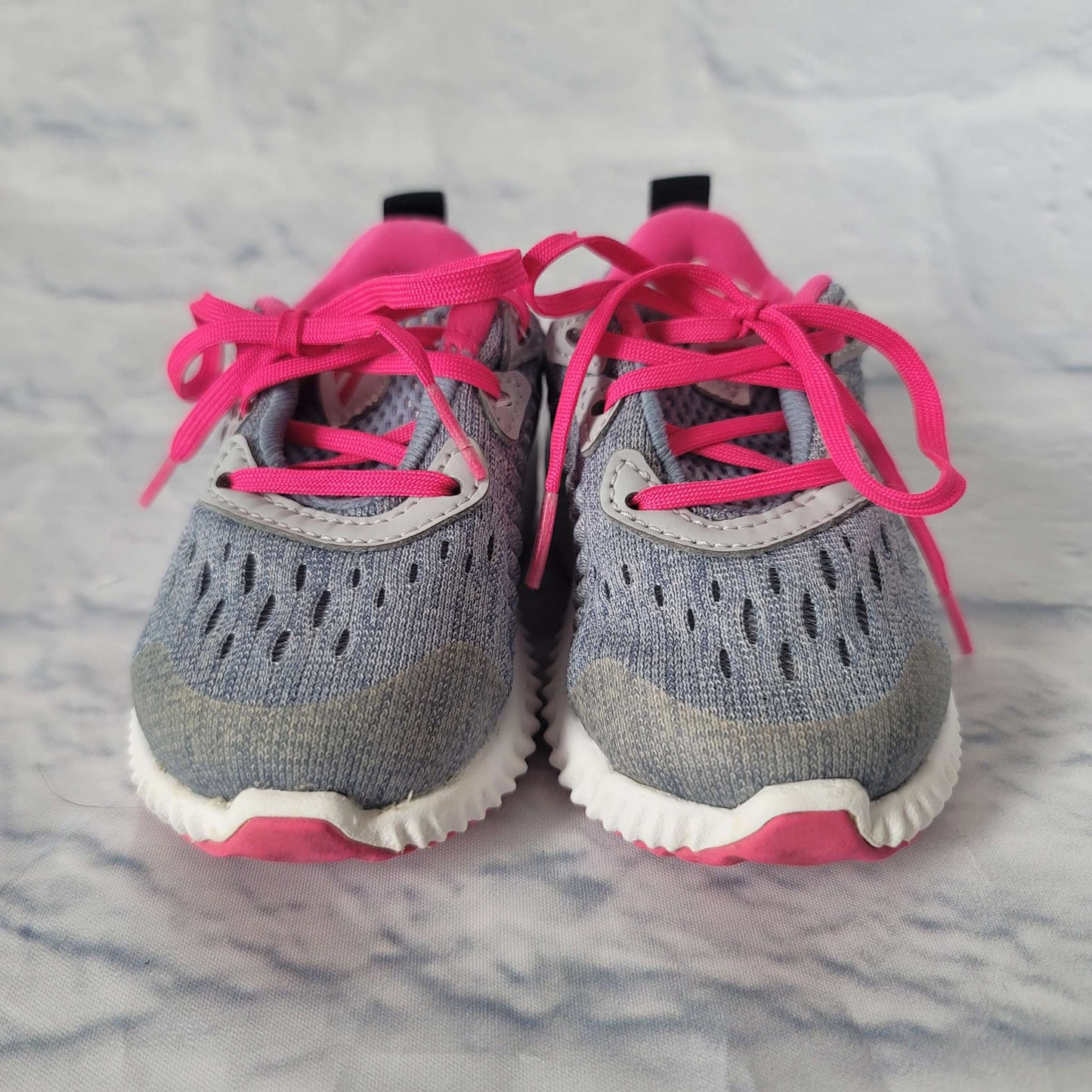Adidas Sneakers, Grey/Pink, Size 4 Toddler, EUC, Shoes 4 (Baby: 0-12 mth)