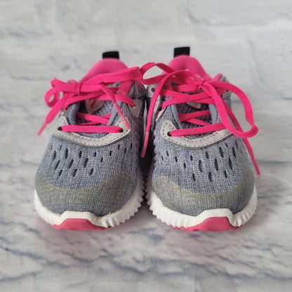 Adidas Sneakers, Grey/Pink, Size 4 Toddler, EUC, Shoes 4 (Baby: 0-12 mth)