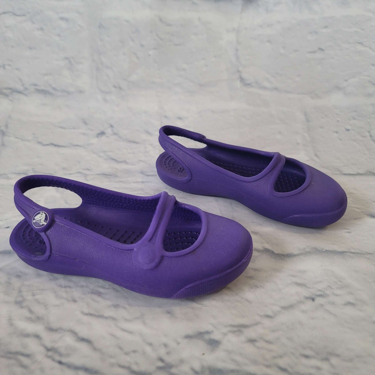 Crocs Slingback Mary Jane Shoes, Purple, Size 7 Toddler, VGUC, Shoes 7 (Walkers:12-24 mth)