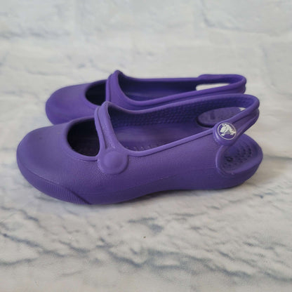 Crocs Slingback Mary Jane Shoes, Purple, Size 7 Toddler, VGUC, Shoes 7 (Walkers:12-24 mth)