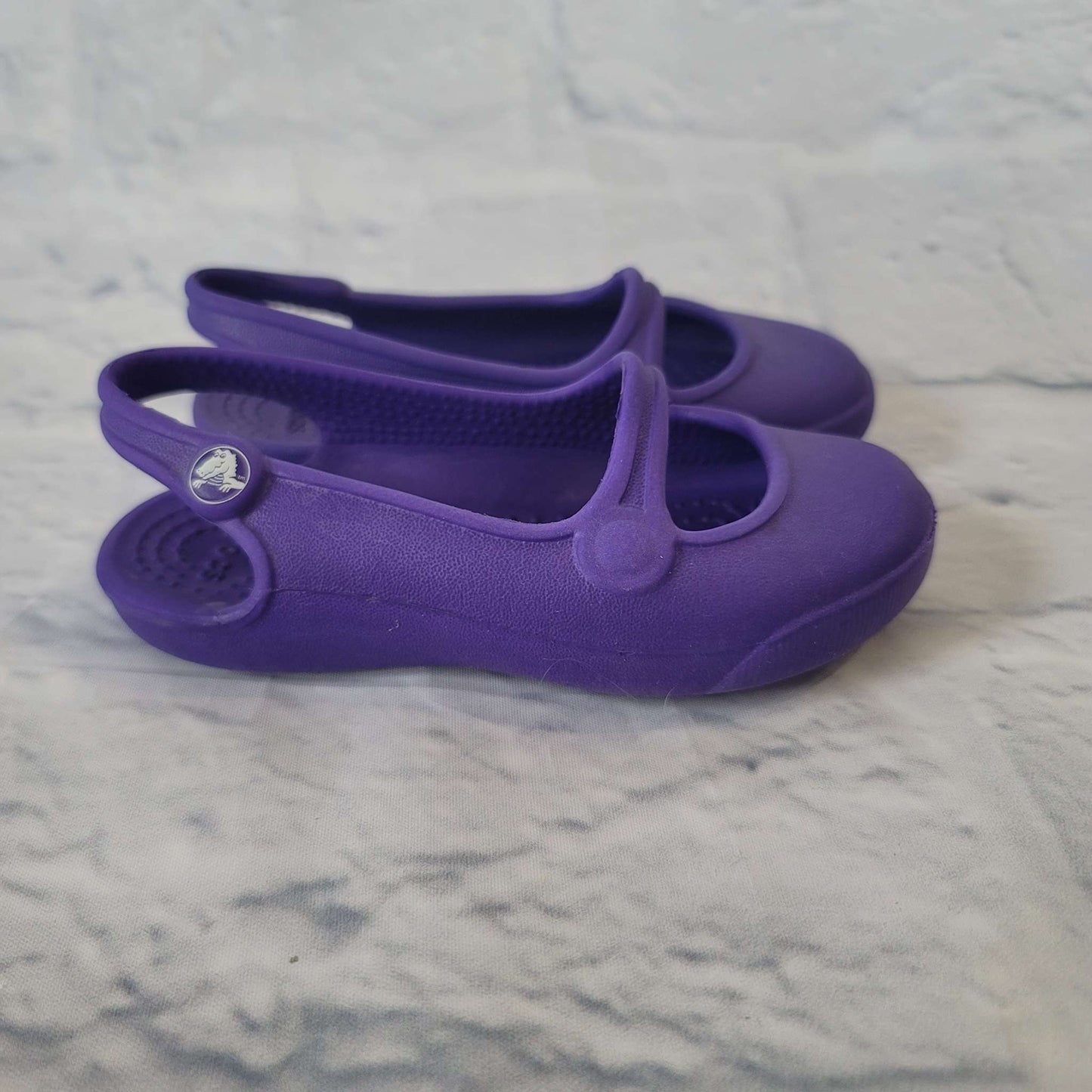 Crocs Slingback Mary Jane Shoes, Purple, Size 7 Toddler, VGUC, Shoes 7 (Walkers:12-24 mth)