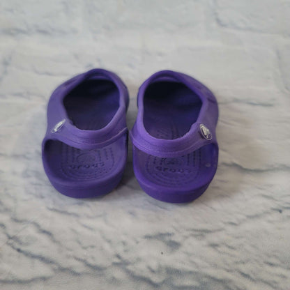 Crocs Slingback Mary Jane Shoes, Purple, Size 7 Toddler, VGUC, Shoes 7 (Walkers:12-24 mth)