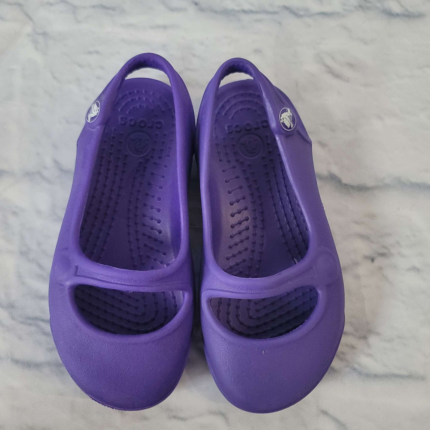 Crocs Slingback Mary Jane Shoes, Purple, Size 7 Toddler, VGUC, Shoes 7 (Walkers:12-24 mth)