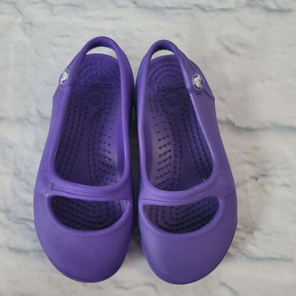 Crocs Slingback Mary Jane Shoes, Purple, Size 7 Toddler, VGUC, Shoes 7 (Walkers:12-24 mth)