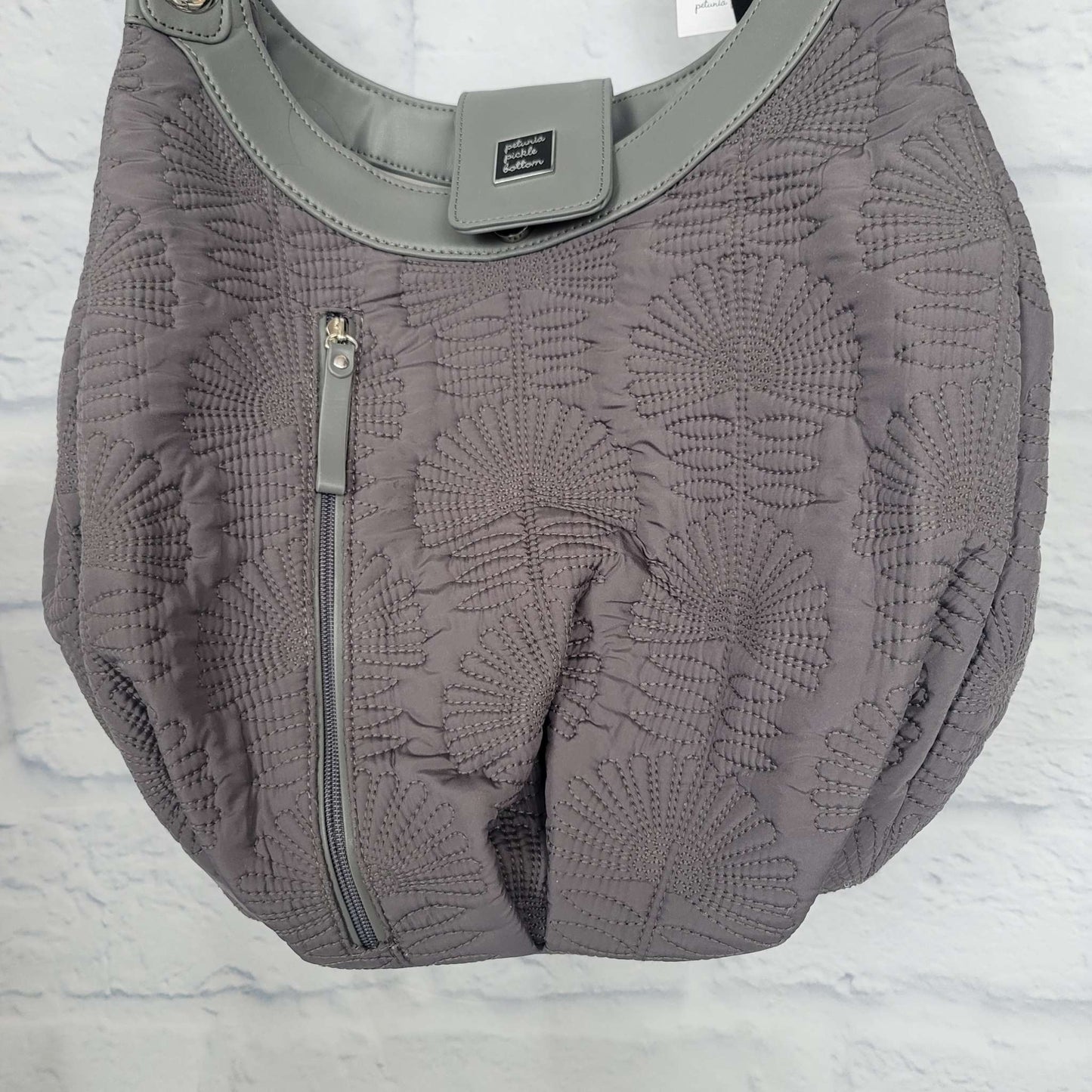 Petunia Pickle Bottom Hobo Diaper Bag, Grey, NEW