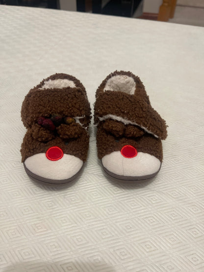 Reindeer Slippers, Shoes 5.5 (Walkers:12-24 mth)
