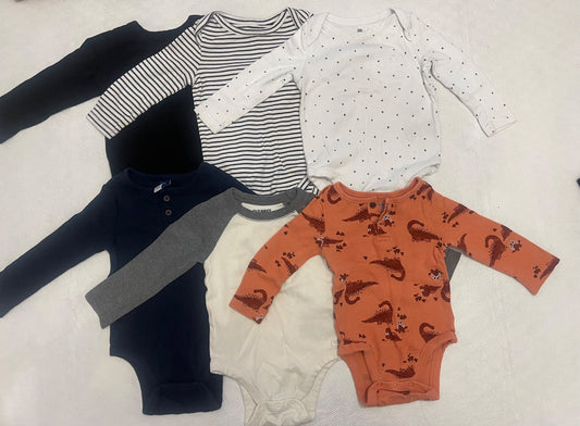 12-18 Month Long Sleeve Bodysuits, Kids 18 Month (12-18M)
