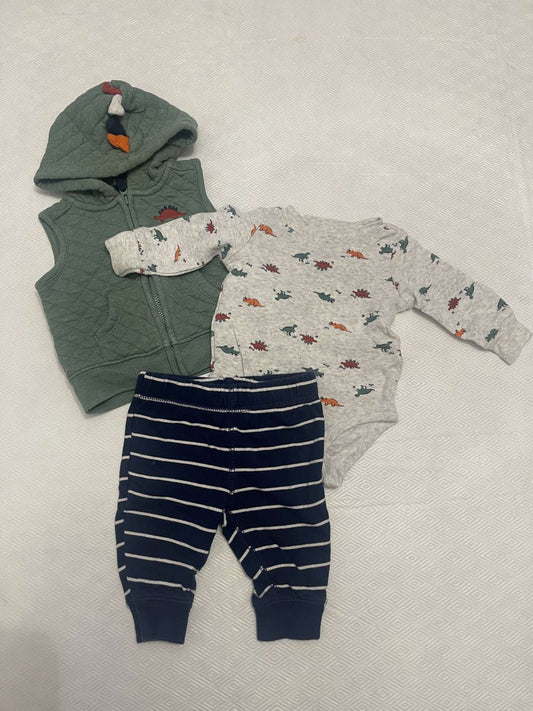 3 Month Carters Dino Set, Kids 3 Month (0-3M)