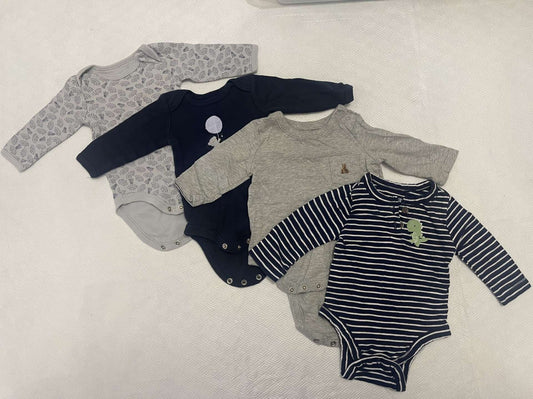0-3 Months Long Sleeve Bodysuits, Kids 3 Month (0-3M)