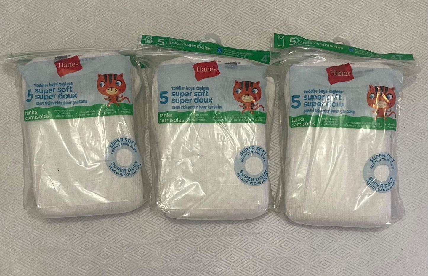 4T Hanes Toddler Boys Cotton Tanks, Kids 4/4T