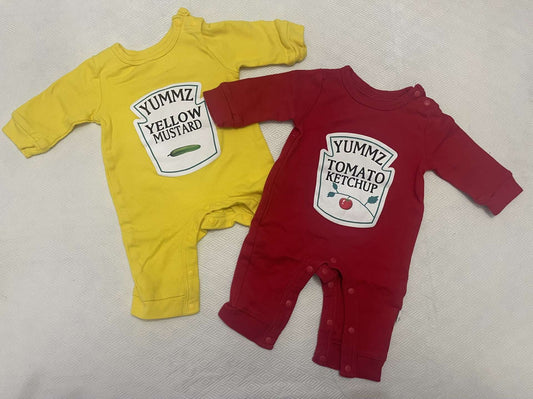 3 Month Ketchup & Mustard Outfits, Kids 3 Month (0-3M)