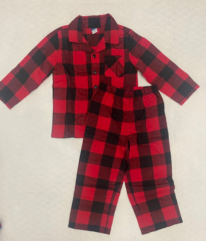 3T Button Up Flannel PJs, Kids 3T