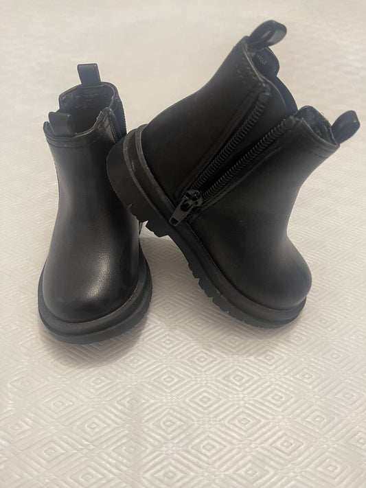 5C Open Edit Black Boots, Shoes 5 (Walkers:12-24 mth)
