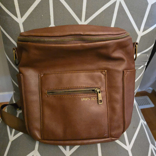 Fawn Designs Mini Brown Diaper bag